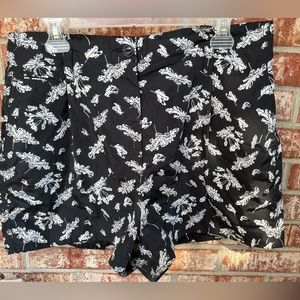 Rag & Bone River Belted Floral Shorts Black Size 12